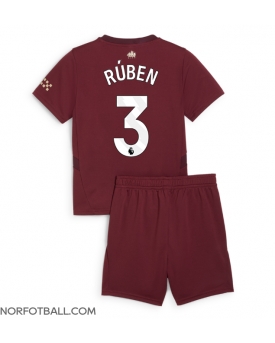 Billige Fotballdrakt Manchester City Ruben Dias #3 Replika Tredjedraktsett Barn 2024-25 Kortermet (med bukser)